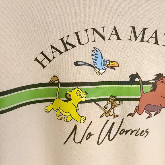 Hakuna Matata Graphic Sweatshirt Women's XL Multicolor Disney Lion King - Picture 2 of 14